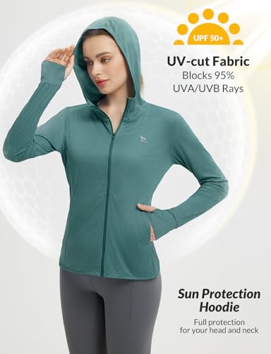 Image of baleaf Women's Sun Protection Jacket Hoodie Clothing Lightweight Long Sleeve Sun Cover Up Shirt