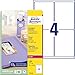 Produktbild AVERY Zweckform L7769-40 Hochglanz-Etiketten (160 Glossy Aufkleber, 99,1x139mm auf A4, selbstklebend, bedruckbar, hochglänzendes Papier zur Produktkennzeichnung, für Laser-Drucker) 40 Blatt, weiß