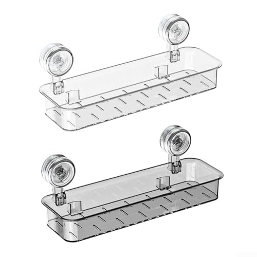 Étagère de douche compacte ventouse pour rangement cuisine et bain