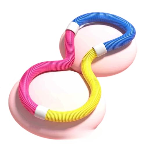 【2025新登場 フラフープ】フラフープ ダイエット用 大人用 PVC重いストライン訓練有酸素運動脂肪燃焼ソフトスプリングフラフープ 折りたたみ式 省スペース ストライン訓練 有酸素運動 脂肪燃焼 室内室外 男女兼用 (【ピンク・青・黄】約3.2斤(2.0