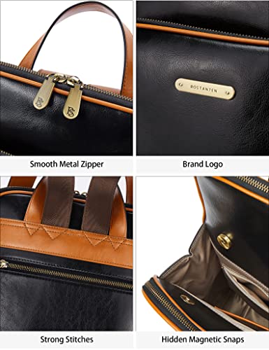 Bostanten Womens Laptop Backpack, 15.6 Inch Leather Computer Back Pack Business College Daypack Vintage Large Travel Bag #TOP5