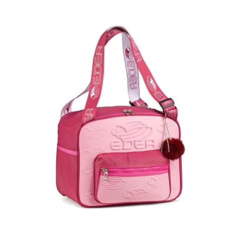 Edea Sac cube pour patins, couleur Fuchsia, combinaison de polyester dur doux et gaufré, multiples poches, fond riveté, poignées réglables