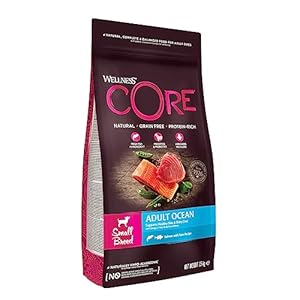 Wellness CORE Small Breed Adult Ocean, Dry Dog Food for Small Breed, Grain Free Dog Food for Small Dogs, High Fish Content, Salmon & Tuna, 1.5 kg