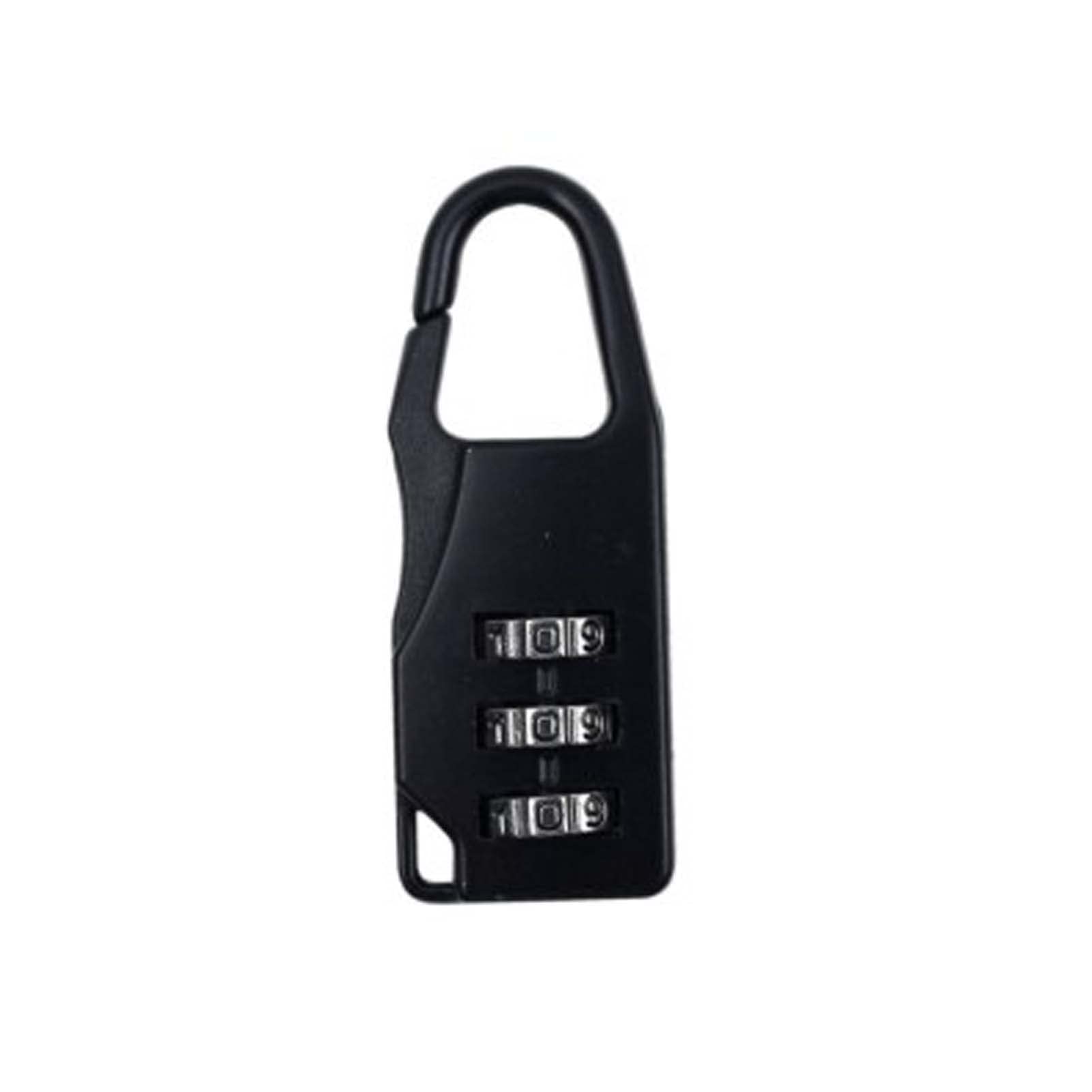 Lansonee Black 1 Pc 3 Digit Combination Luggage Lock - Tsa Approved Suitcase Lock, Small Padlock For Travel Baggage, Gym Locker, Laptop Bag