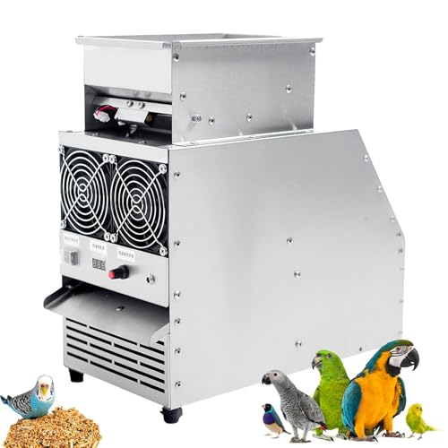 Elektrische Getreidereinigung Winnower mit einstellbarer Geschwindigkeit Ventilator - Dual Fan Getreideabscheider für Hirse, Melonensamen, Mischkörner, Reis, Sesam - DC 12V, 60-80kg/h - Zuhause