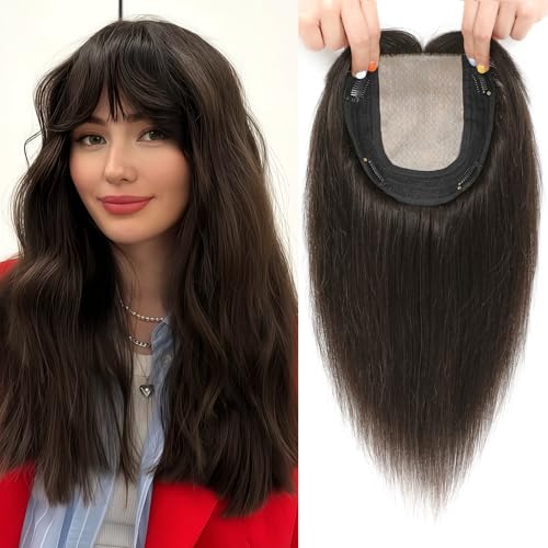 OLLAVO Hair Toppers for Women Real Human Hair, 360° 3D