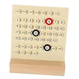 Healifty Perpetual Ring Desk Calendar with Smooth Edges Printed Date Rotating Stand Calendar for Home Office Bedroom Study Decoration