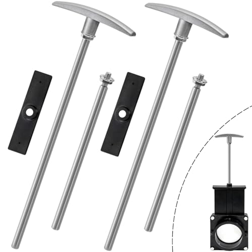 Image of 2 Sets RV Waste Valve Handle Replacement, Universal Fit | Metal Waste Valve Tube Extension Kit, Tank Valve Handles Rv Dump Valve Handle Replacement Set for Camper, Trailer