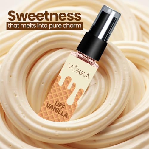 Image of VOKKA Pocket Perfume Uff Vanilla 8ml | Luxury Long Lasting Eau De Parfum | Caramel, Peach, Cherry Blossom, Vanilla Orchid & Musk Wood | EDP Fragrance for Women | Travel Friendly