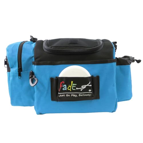 Fade Crunch Disc Golf Bag – Compact, Durable, and Versatile Shoulder Strap Bag with Insulated Cooler Lining (Sky Blue)
