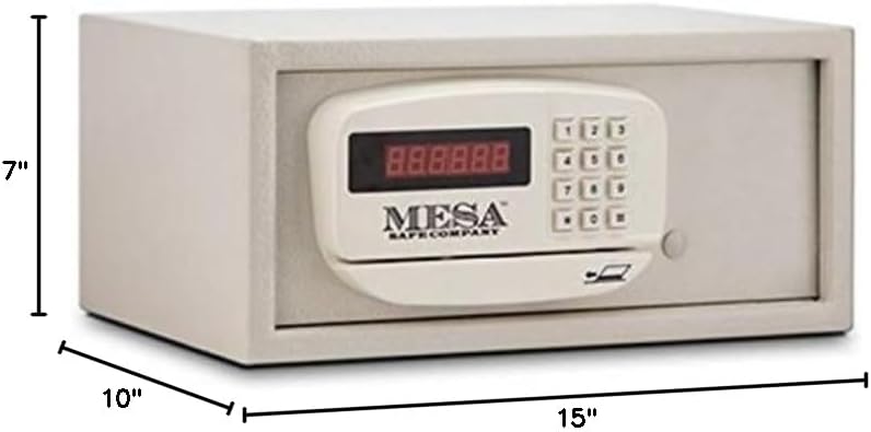Mesa MH101E-WHT-KA Hotel Safe in White with Electronic Lock