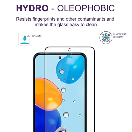 Image of HD Tempered Glass Screen Protector Compatible for Redmi Note 11 / Redmi Note 11S with Edge to Edge coverage and Easy Installation kit