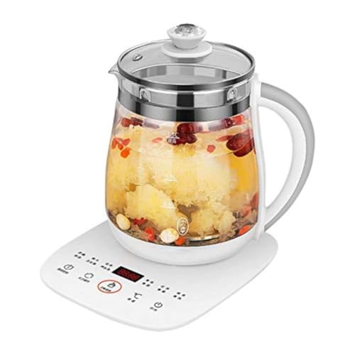 1.5L Pontan Zdrowotny, W pełni automatyczny Czajnik szklany z konserwacją i pamięcią, Wielofunkcyjny do herbaty do warstwa, Zupa, herbata owocowa, BPA-Free High Borosilicate Glass, Split Design