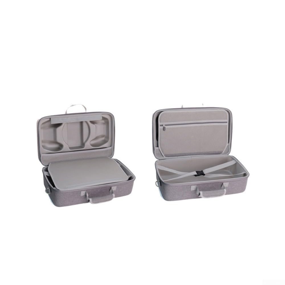 Bolsa de viaje protectora de EVA para PRO y para consola delgada, funda de transporte rígida de gran capacidad con cremallera segura, caja de almacenamiento para juegos a prueba de golpes (gris)