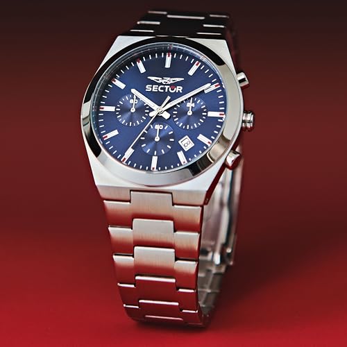Sector No Limits Orologio Uomo, Cronografo, Analogico, 42 Mm, Collezione C300, Idee Regalo Uomo - 6