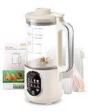Cayga 44oz Homemade Nut Milk Maker Machine Soy Milk Maker Homemade Almond, Oat, Juice, Coconut for Plant-Based Drinks with Self Clean, Boil Water, Delay Start, Keep Warm, 12-Hour Smart Timer
