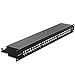 Price comparison product image deleyCON CAT6 Network Panel 24-Port Desktop 19-Inch Rack Integration Server Mounting Shielded 24x RJ45 Ports TIA568A TIA568B - Black