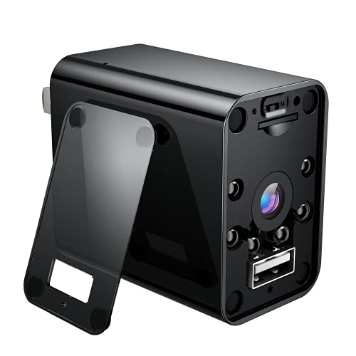 1080P Super Night Vision Hidden Camera, KINGDANS Voice-Activated Spy Camera Charger -Motion Detection, IR-Cut- Nanny Cam Hidden Camera, 160Â° Wide Angle No WiFi Security Camera, Spy Cam, Secret Camera