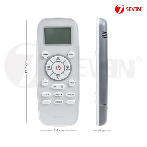 Image of 7SEVEN Compatible for Blue Star AC Remote Original 197 Model Suitable 1 1.5 2 Ton Split and Window Air Conditioner - Make Sure Existing Remote Control Match Exactly of Each Keys