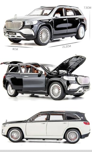 Image of Mercedes Benz GLS 600 SUV 1:24 Big Size Diecast Scale Model Alloy Metal Pull Back Toy car for Kids with Openable Doors & Light, Music Toy Vehicle for Kids (Black)