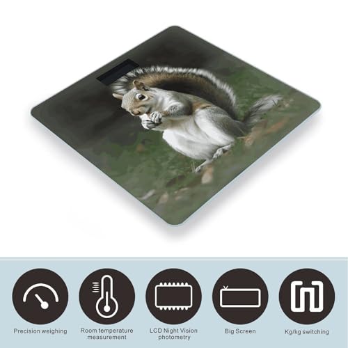 Báscula digital inteligente para baño con pantalla grande miniatura 3
