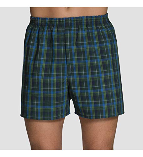 Fruit Of The Loom Mens Woven Tartan Boxers 5 Pack2