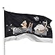 PHENO FLAGS Gute Nacht Flagge 60x90 cm - Extrem wetterbeständige Fahne mit Messingösen, 100% Polyester, robuste Doppelnaht & in lebendigen Farben - Schlafenszeitfahne zur Kinderzimmerdekoration