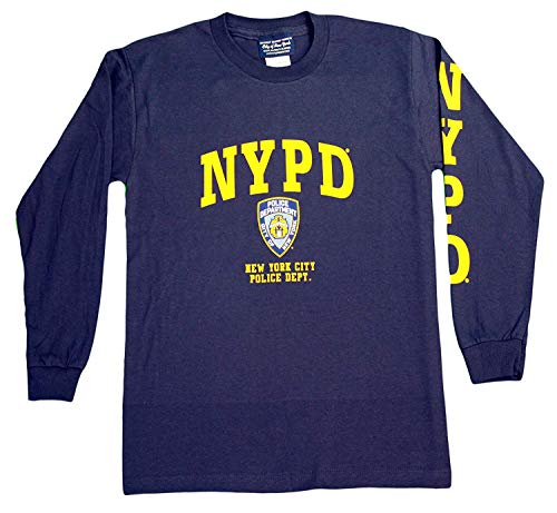 Catálogo para Comprar On-line Serigrafiado los 5 más buscados. 40 NYPD Camiseta de Manga Larga con Estampado Serigrafiado, Azul Marino/Flor y Brillo, Medium