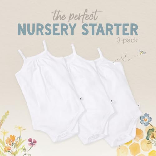 Burt's Bees Baby Girls' One-Piece Camisole Bodysuits - image 3