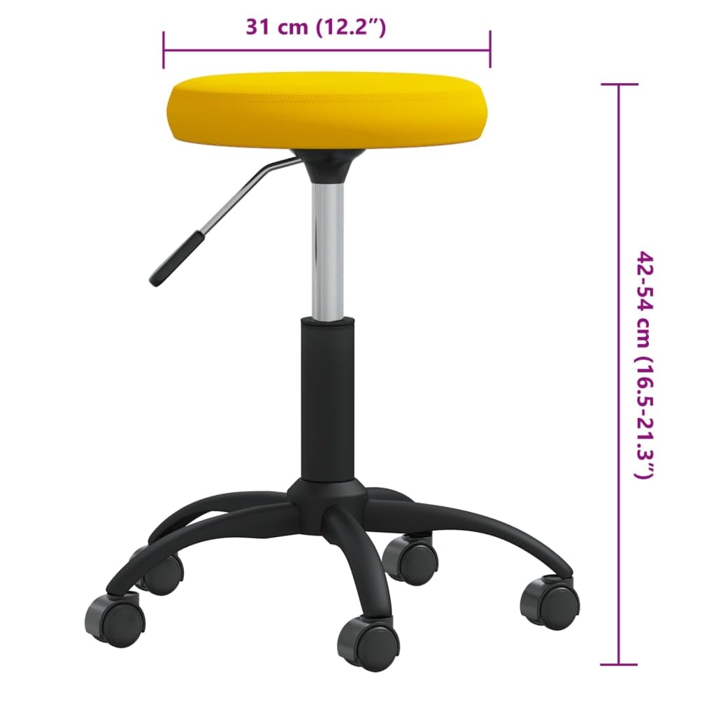 Generico Sgabello da Massaggio in Velluto Giallo Senape,Salute e Bellezza,Cura della Persona,Massaggi e Relax,Poltrone da Massaggio,Giallo,3.95 kg,3085745