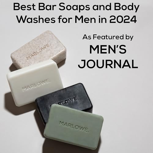 MARLOWE-No-102-Mens-Body-Scrub-Soap-7-Ounce-Variety-Trio-Exfoliating-Body-Soap-Bars-for-Men-Natural-Ingredients-Green-Tea-Extract-3-Scents MARLOWE No 102 Mens Body Scrub Soap 7 Ounce Variety Trio Exfoliating Body Soap Bars for Men Natural Ingredients Green Tea Extract 3 Scents