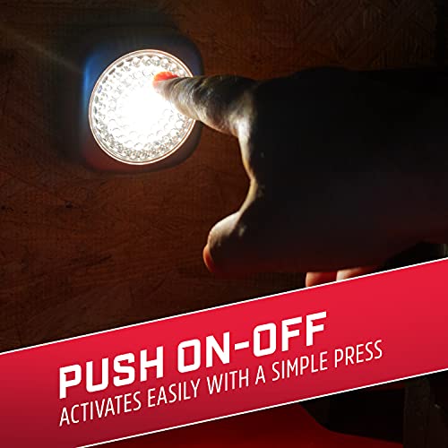 Energizer LED Tap Light, Battery Operated Stick-On Lights, Silver, Wireless Portable, Ideal for Under Cabinet Lighting and Closets – 37107 (2 Pack)