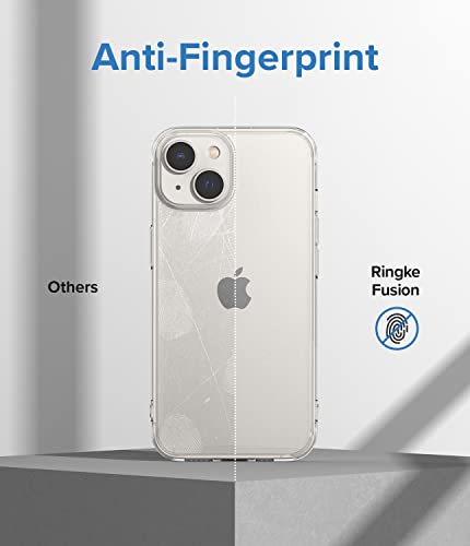 Image of Ringke Fusion Prevents Oily Smudges Compatible with iPhone 14 Case, Anti-Fingerprint Technology Easy to Hold Feels Velvety Soft Phone Cover for Women, Men - Matte Clear.