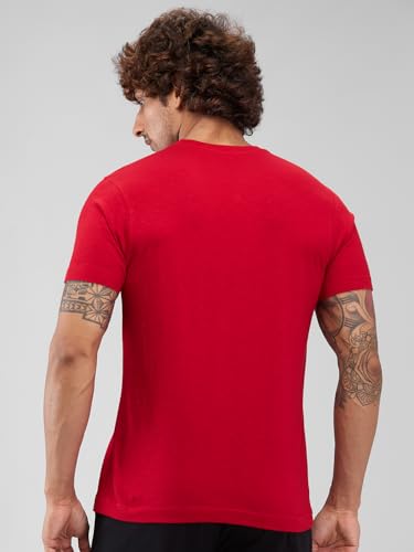 Image of Park Avenue Men Regular Fit Solid Pattern Pure Cotton Round Neck T-Shirt