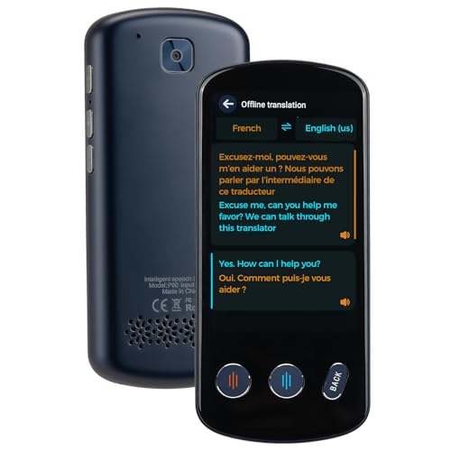 Melhor Tradutor Instantâneo: Top 10 Melhores em 2025 (Pocketalk, Tomshin e mais) 23 SVANTTO Dispositivo tradutor de idiomas P60 AI, suporta 142 traduções bidirecionais de voz em tempo real, sem necessidade de WiFi, vida útil da bateria 8H, offline, gravação e tradução de fotos para