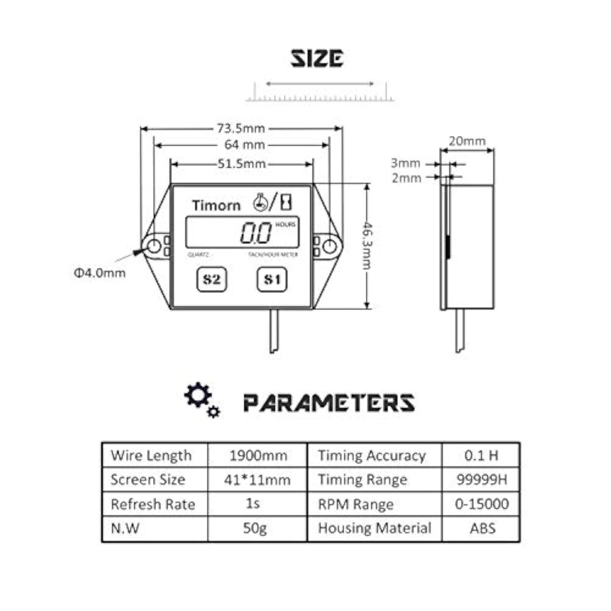 Inductive Hour Meter for Small Engine