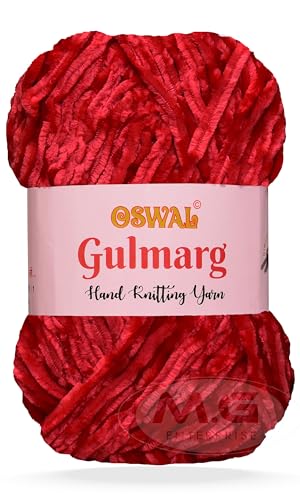 Image of M.G Chunky Velvet Yarn, Gulmarg 500 GMS - Best Used with Knitting and Crochet Needles - Wool Yarn for Knitting - N Art-BACB