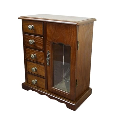 Boîte à bijoux en bois grand format pour ranger colliers boucles d'oreilles et bagues à la maison