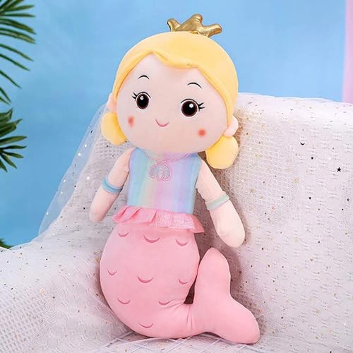 Image of Tickles Mermaid Soft Doll Stuffed Plush Animal Toy for Kids Girls Birthday Gifts (Color: Pink Size: 90 cm)
