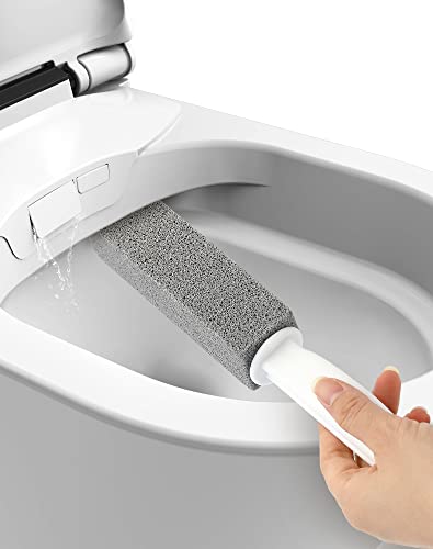 MARYTON Pumice Stone with Handle for Cleaning Toilet Bowl Ring and Hard Water Stains Pack of 2 (Gray) - Image 5