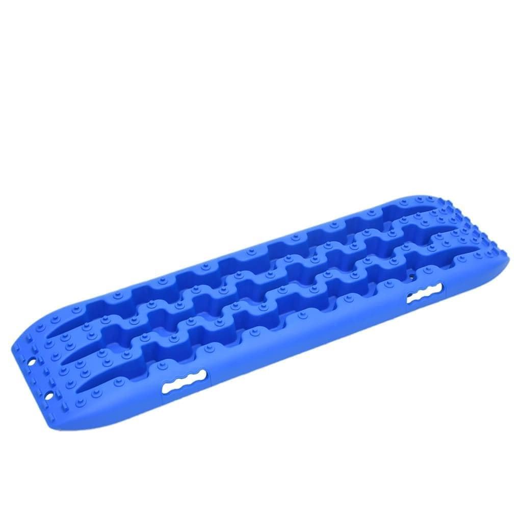 Lot de 2 tapis de traction bleus, 106 x 30,5 cm, tapis de récupération antidérapants en nylon renforcé pour voiture, SUV, véhicule tout-terrain
