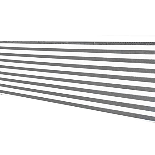 Balkon Sichtschutz - 5 Meter - 90 cm hoch - Balkonverkleidung grau weiß - Balkon Bespannung atmungsaktiv