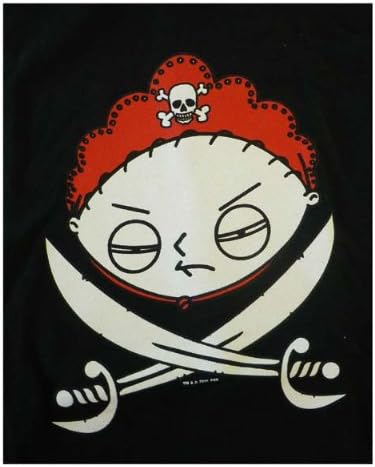 Stewie Griffin Pirate Shirt - Family Guy T Shirt (XL)