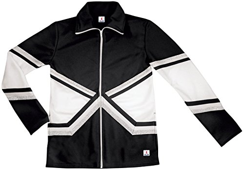 chassé Metallic Crossover Jacket For Cheerleading - Blk/Sil YS