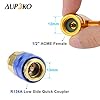 Aupoko R134A Recharge Hose Kit - 59'' AC Refrigerant Recharging Hose with 1/2" Female R134A Can Puncturing Tap Dispenser, R134A Quick Coupler and R410A Straight Swivel Adapter #1