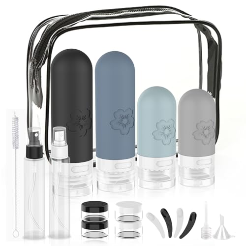 Costand トラベル 詰め替え 旅行 19個 トラベルセット 小分けボトル トラベルアクセサリー パウチ容器 詰め替え 旅行用 漏れ防止 便利グッズ かわいい 桜柄 フリップトップ 液体 収納 保存 詰め替え 小分け 温泉 出張 お出かけ