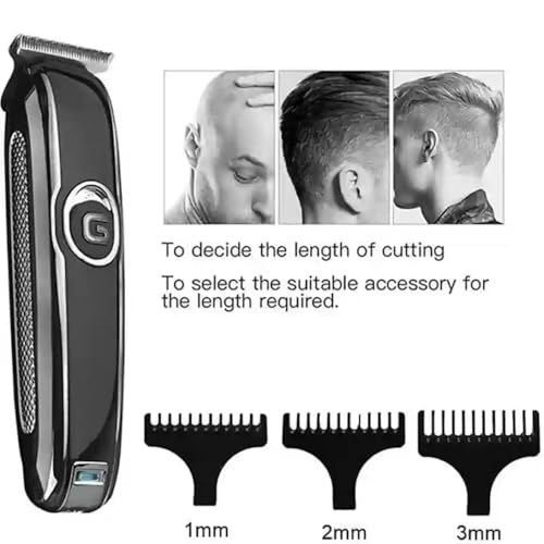 Image of Geemy GM-6050 Professional Hair & Beard Trimmer Runtime: 60 min Trimmer for Men & Women (Black)