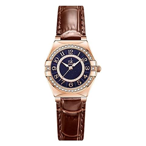 Montre Femme SHENGKE avec Diamants Cover
