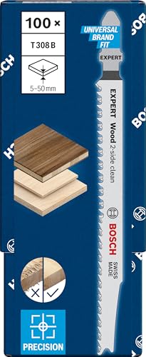 Bosch Lame de scie sauteuse EXPERT 'Wood 2 side clean' T 308 B 100 pces 2608900553 - vue 3