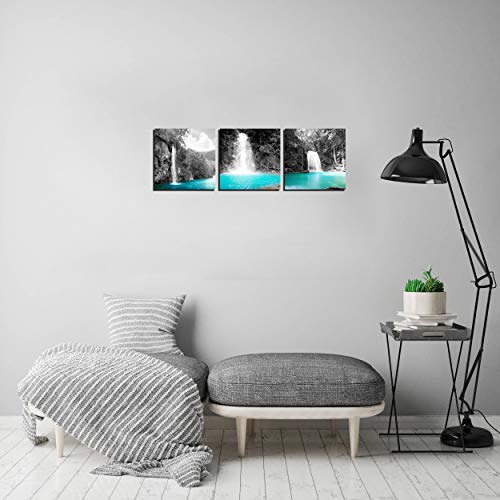 Nan Wind 3Pcs 12X12Inches Canvas Prints Beautiful Scenery Wall Art Mountain Waterfalls Pictures On Canvas Stretched And Framed Ready To Hang For Home Decor Landscape Poster Wall Decor #TOP3